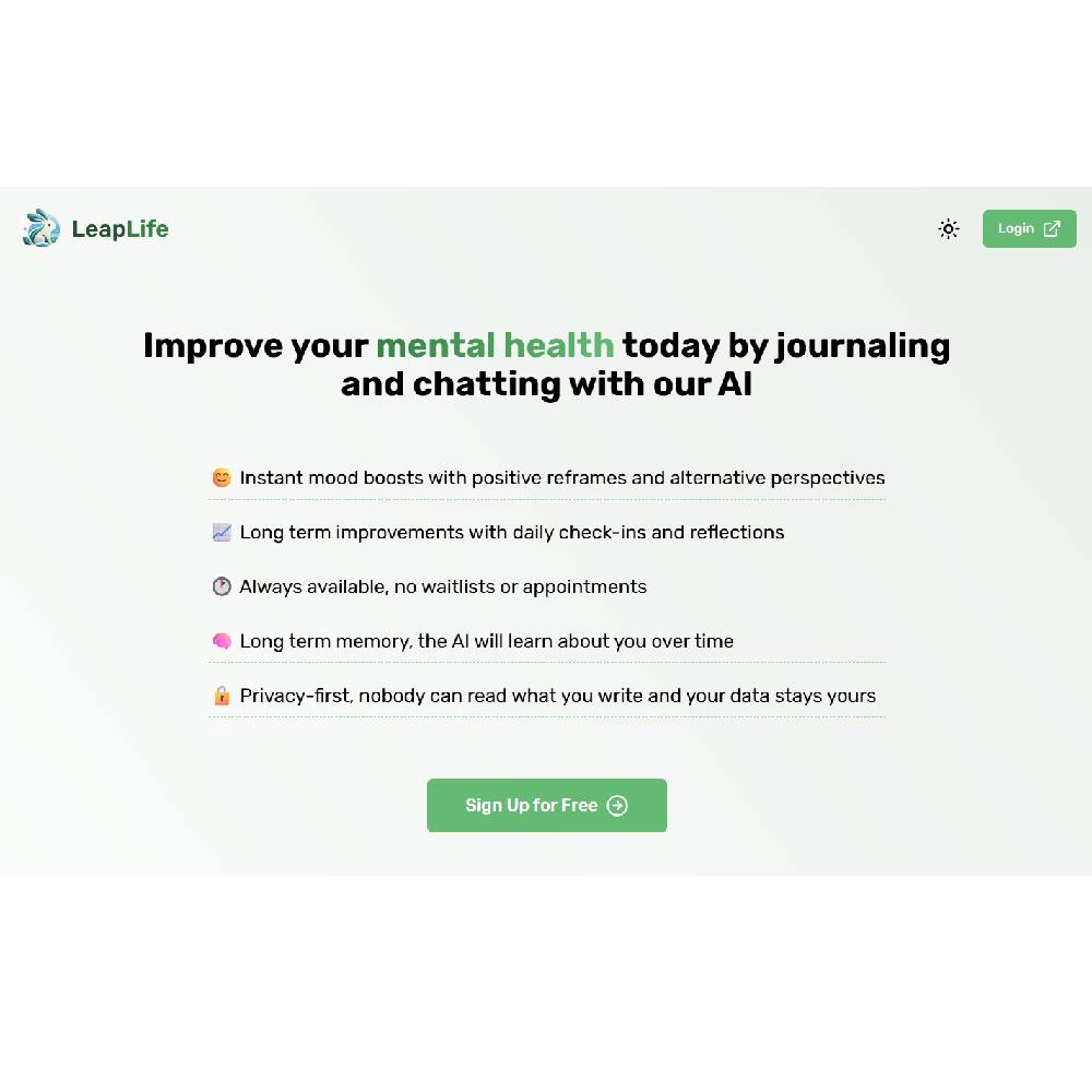 LeapLife — AI Journaling App for Emotional Growth and Mental Clarity