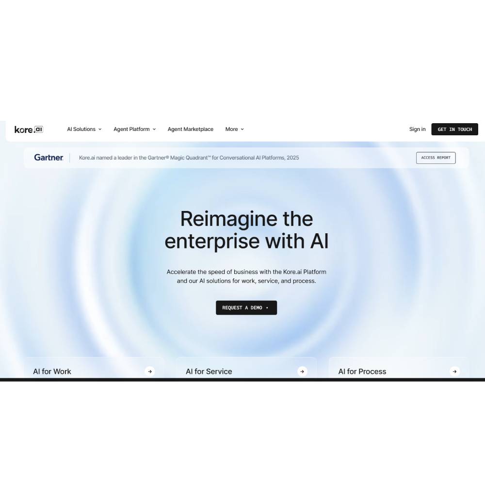 Kore.ai– Enterprise Conversational AI Platform
