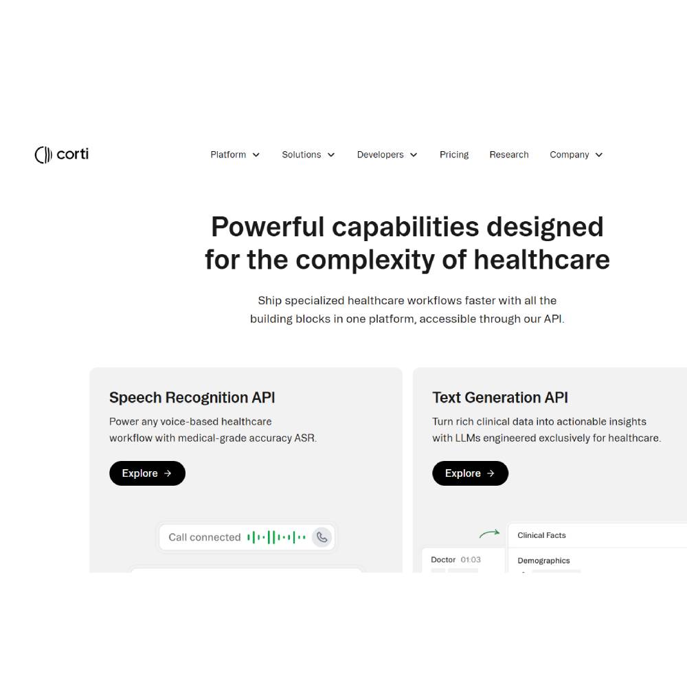 Corti – Real-Time AI Assistant for Clinical Decision Support
