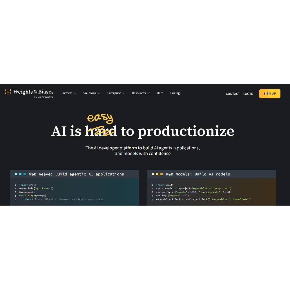 Weights & Biases – MLOps Platform