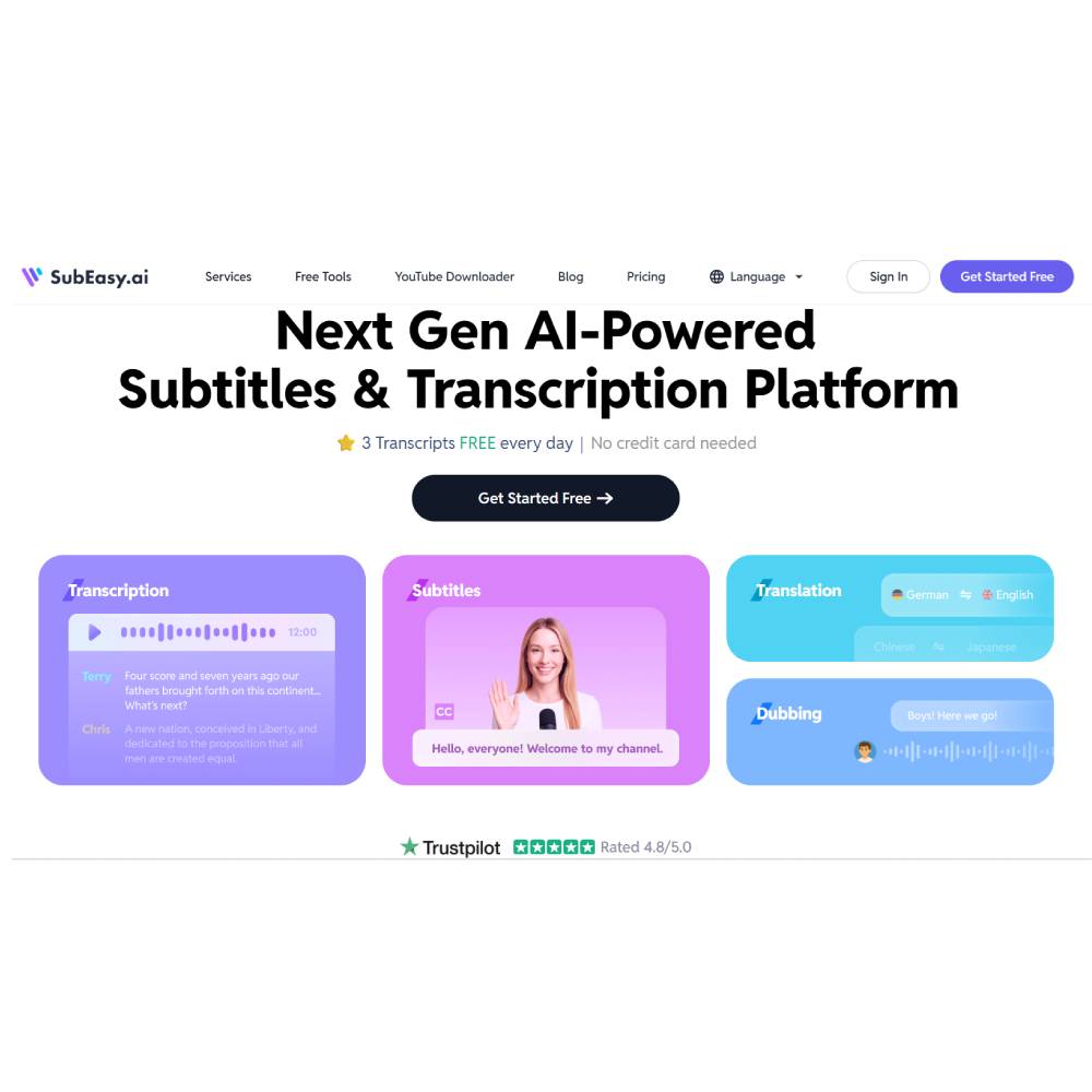 SubEasy – AI Transcription & Subtitle Platform