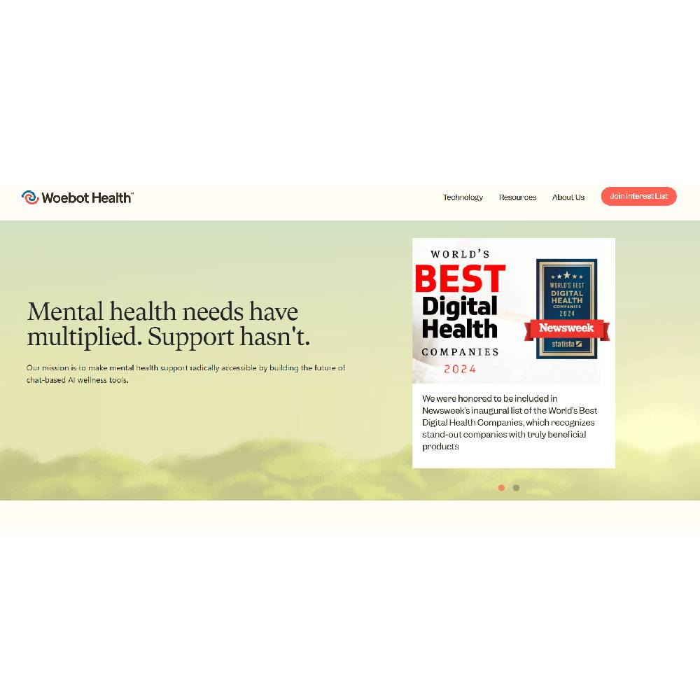 Woebot Health – AI Mental Health Companion & Cognitive Support Platform