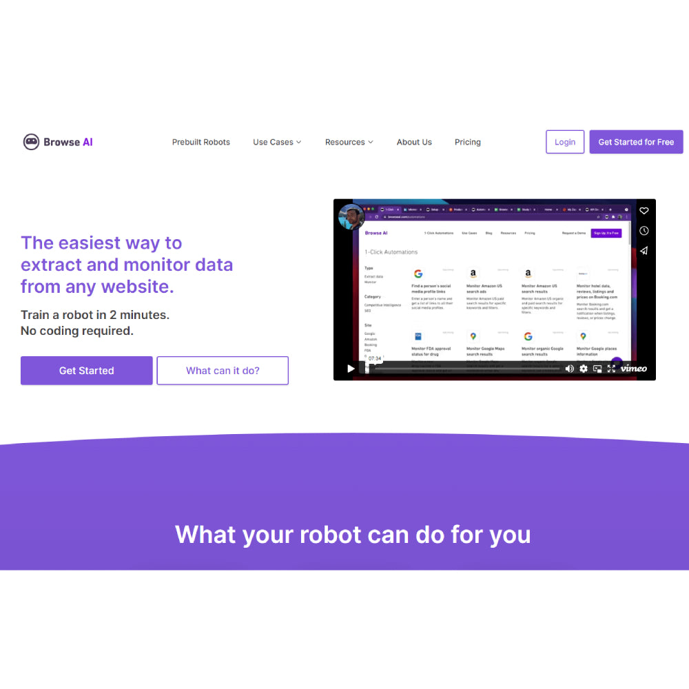Browse AI – No-Code Web Automation & Data Extraction Platform