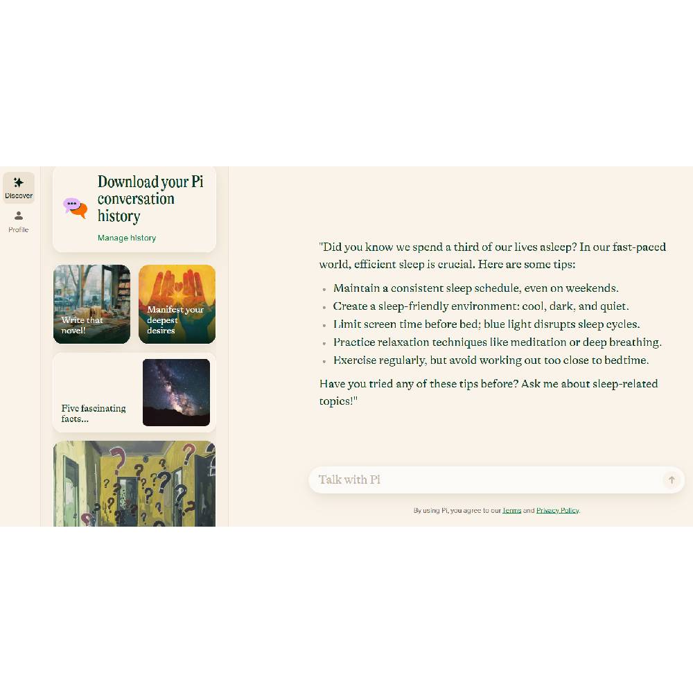 Pi – Conversational AI  Chatbot