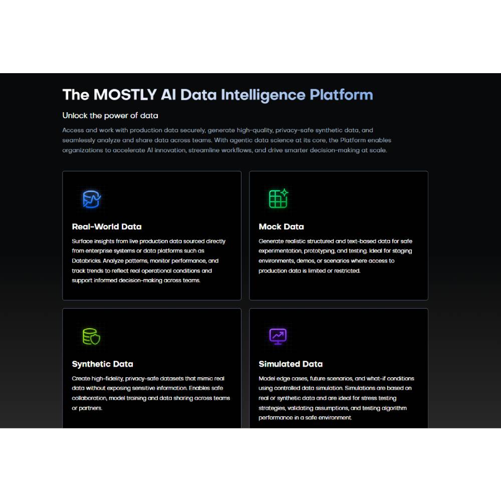 Mostly AI – Synthetic Data Platform