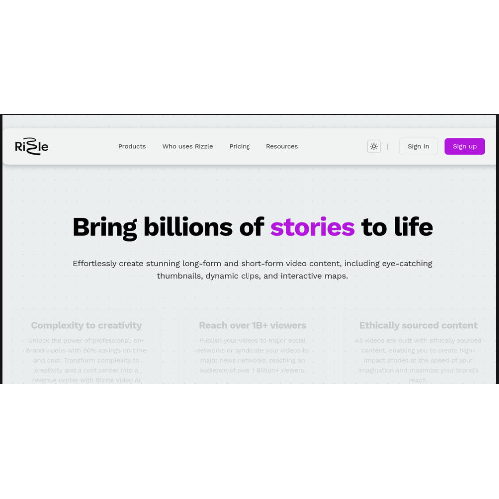 Rizzle – AI Text-to-Video Creation & Content Repurposing