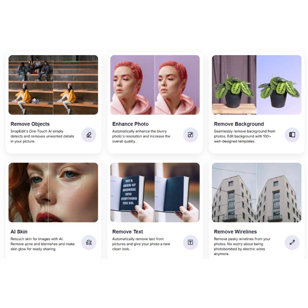 SnapEdit – AI Object Remover & Smart Photo Retouching Tool