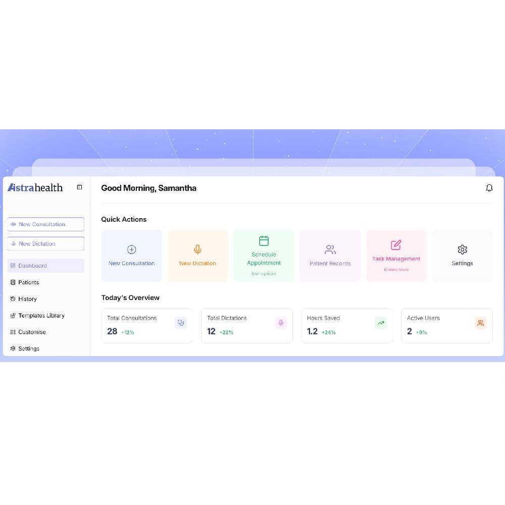 Astra Health AI — AI Clinical Note Generator