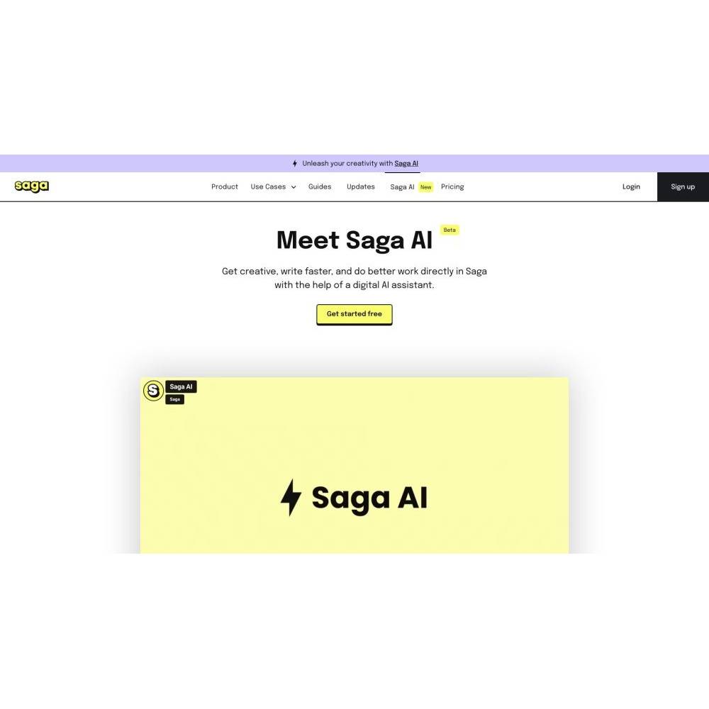 Saga — AI Workspace for Notes Docs and Tasks