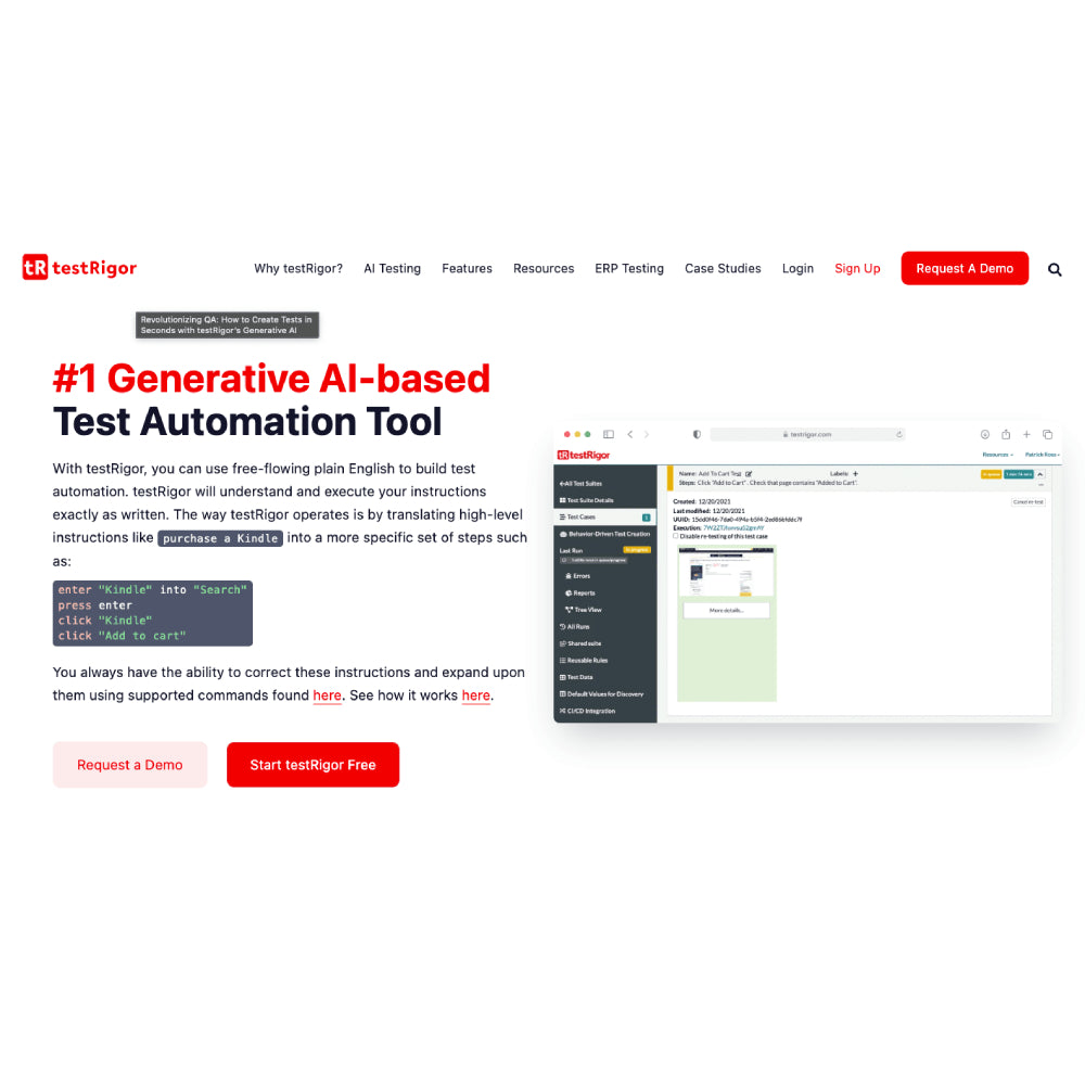 testRigor – AI-Powered Test Automation Platform