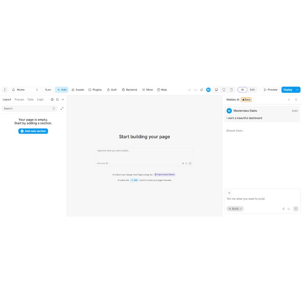 WeWeb – Visual Web App Builder for Professionals