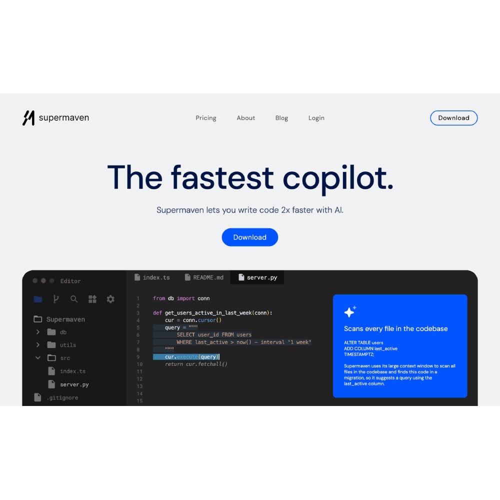 Supermaven – AI-Powered Code Completion