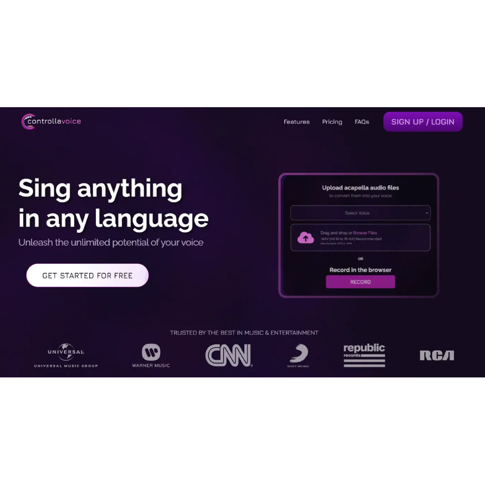 Controlla Voice – AI-Powered Vocal Synthesis & Voice Cloning Platform