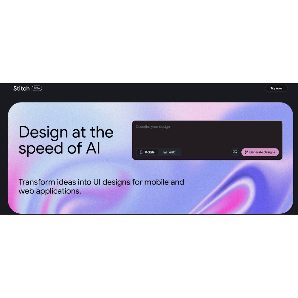 Stitch – AI UI Design & Front-End Code Generator