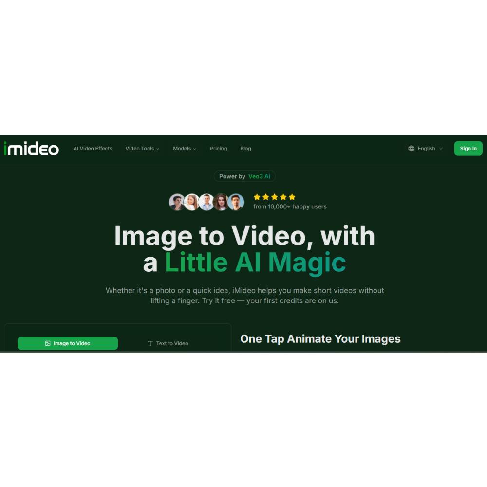 iMideo – AI Image-to-Video Creation Tool