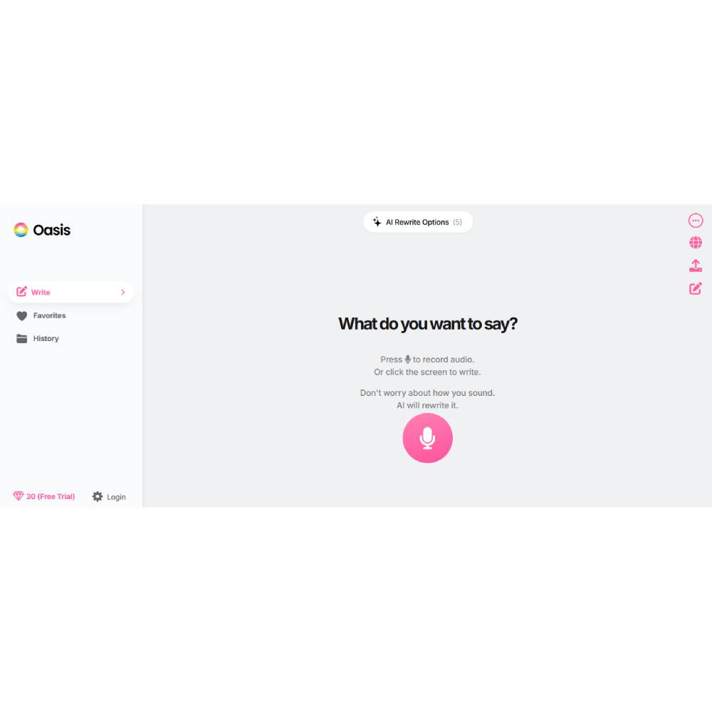 Oasis – AI Writing & Idea Generation Workspace for Creators