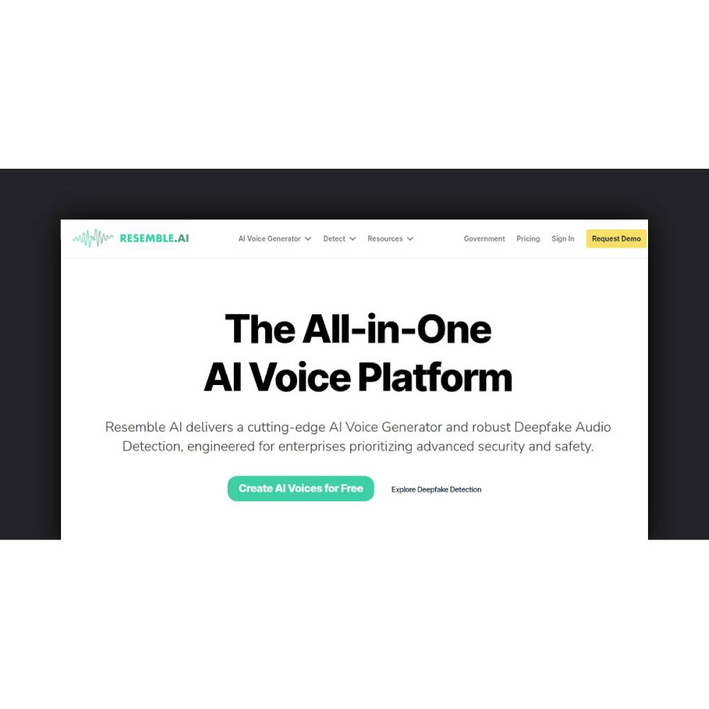 Resemble AI – Realistic AI Voice Generator & Custom Voice Cloning