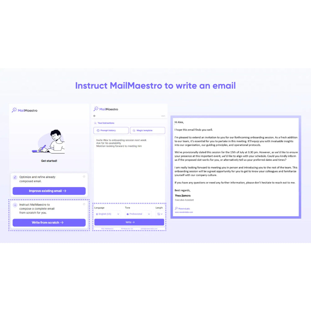 MailMaestro AI – Automate Email Drafting, Summarization & Management
