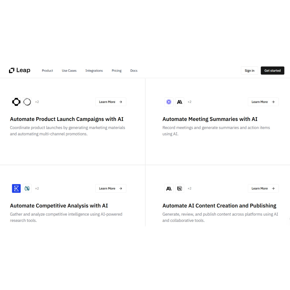 Leap – No-Code AI Workflow Automation for Teams