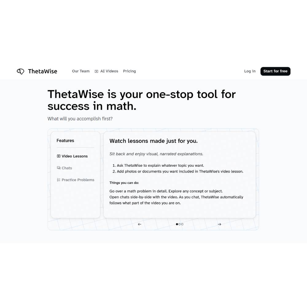 Thetawise — AI Math Tutor and Step by Step Problem Solver