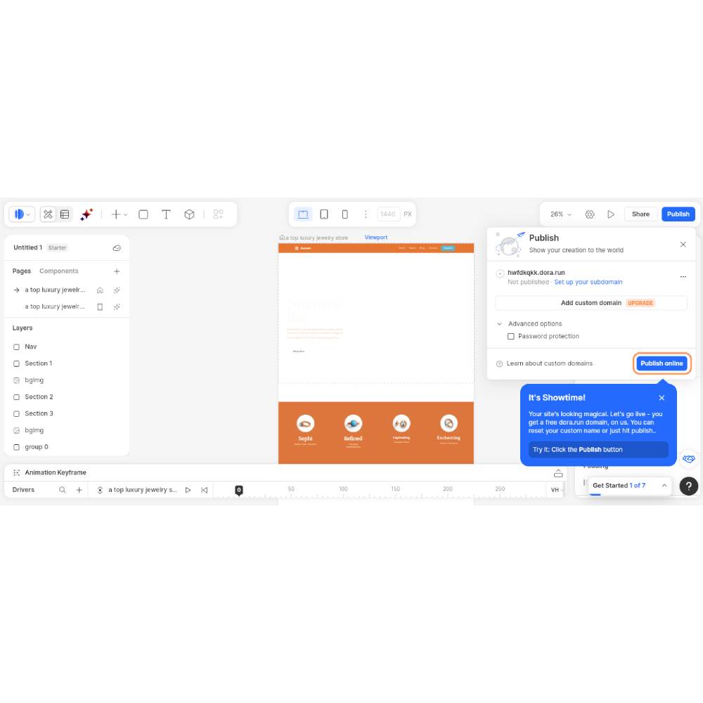 Dora AI – AI 3D Website Builder & Animation Designer