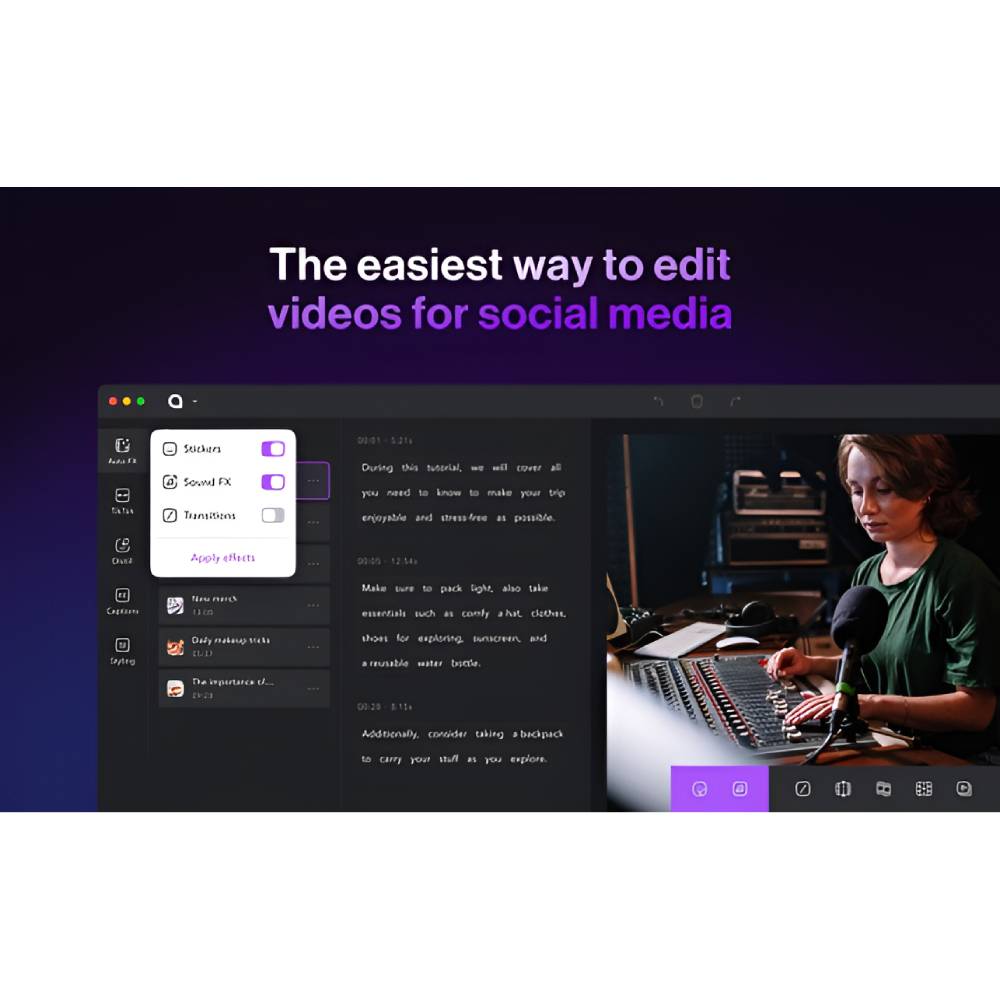 Captions – AI Video Editing App with Auto-Captions & Lip-Sync