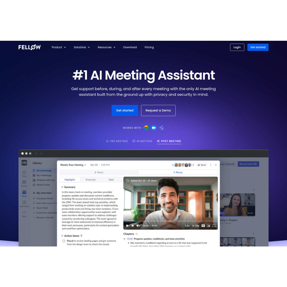 Fellow – AI-Powered Meeting Management & Collaboration Platform