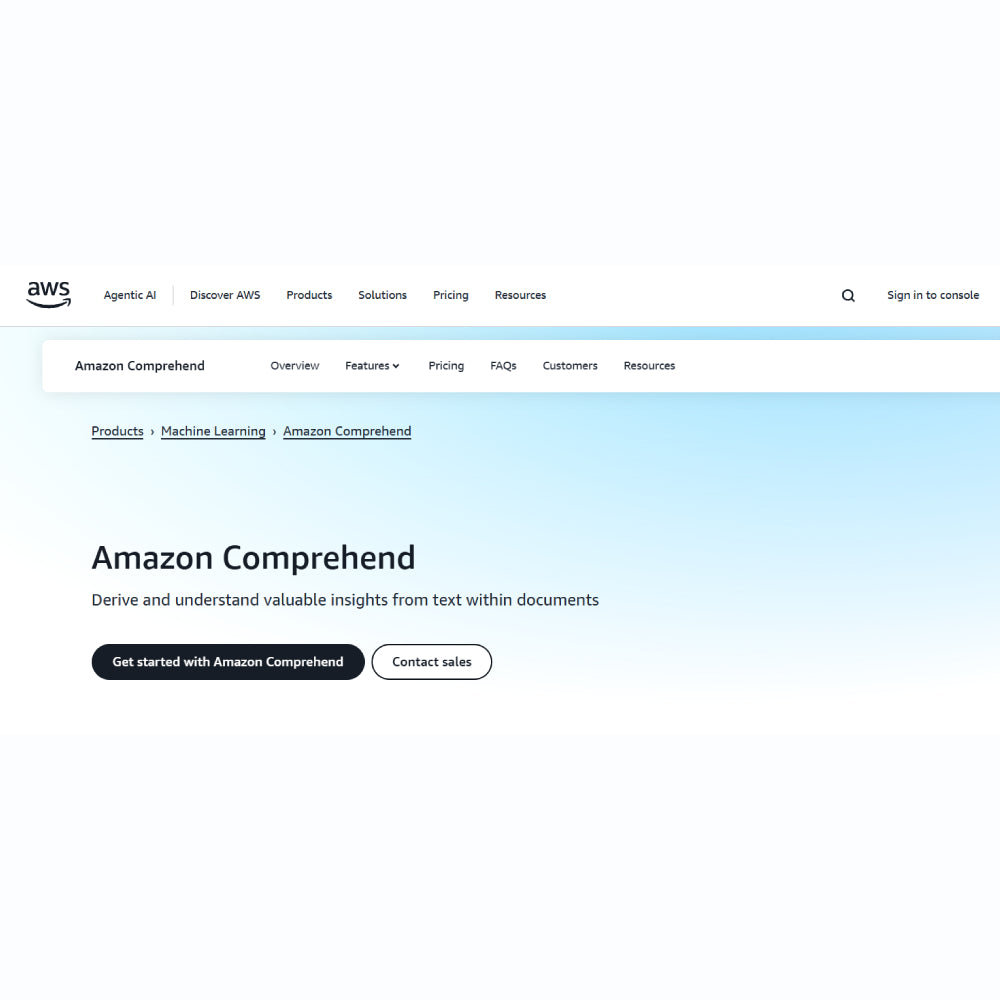 Amazon Comprehend – AI-Powered Natural Language Processing & Text Analytics