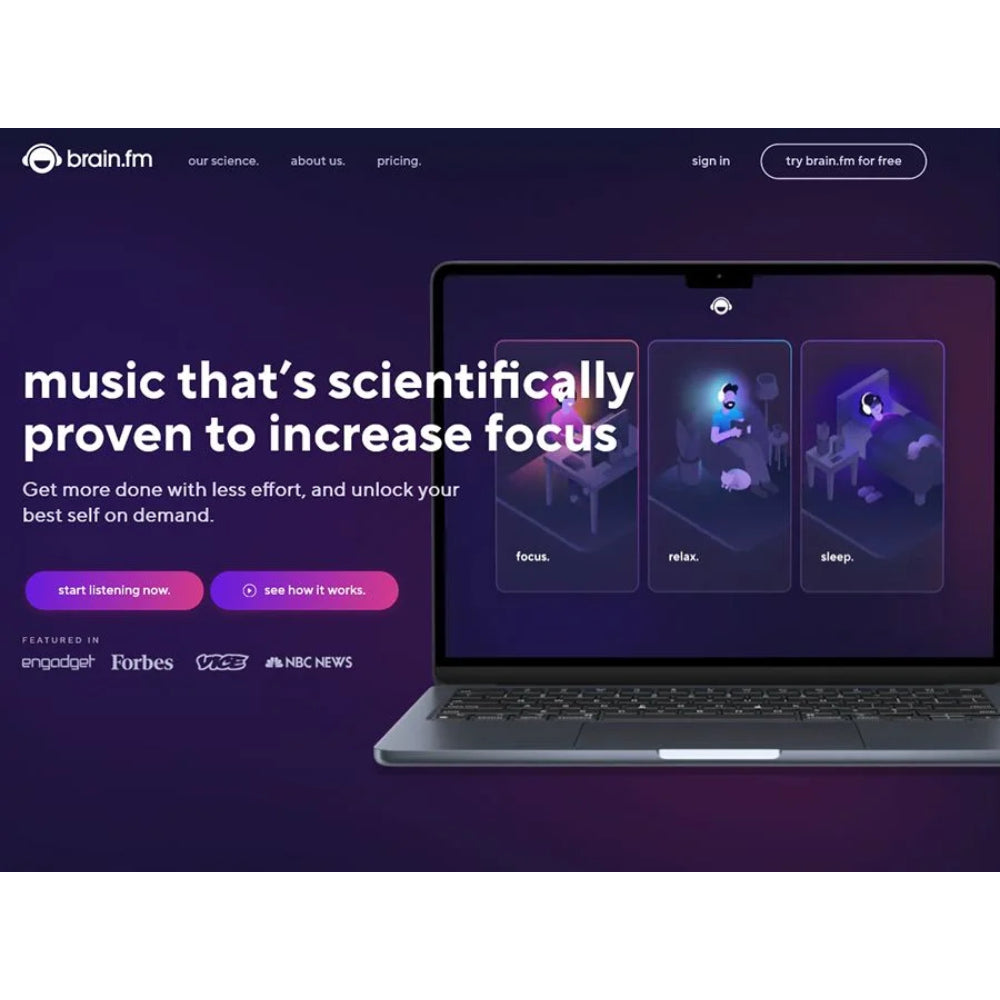 Brain.fm – Science-Backed Music for Focus, Relaxation & Sleep
