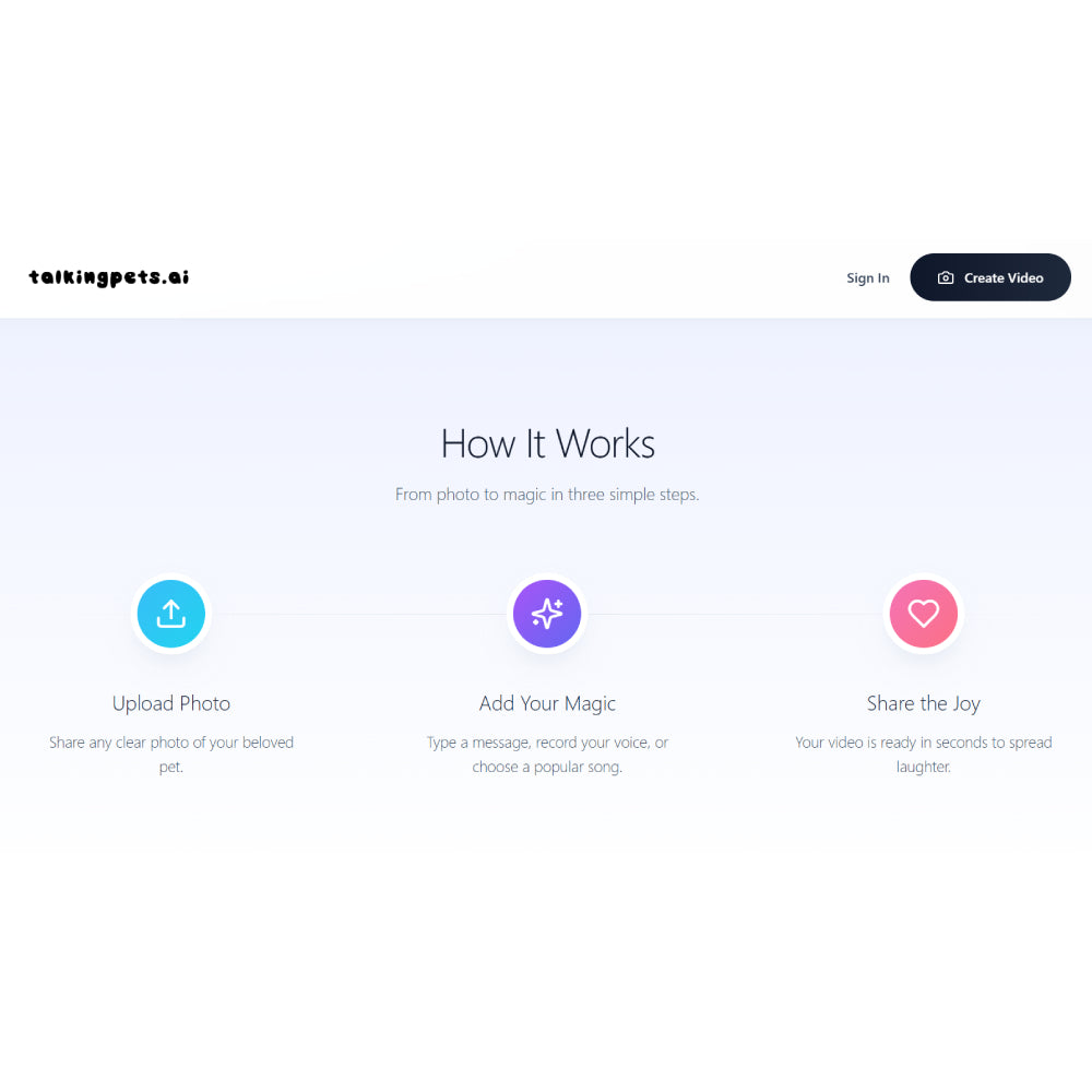 TalkingPets.ai – AI Pet Animation & Talking Pet Video Creator