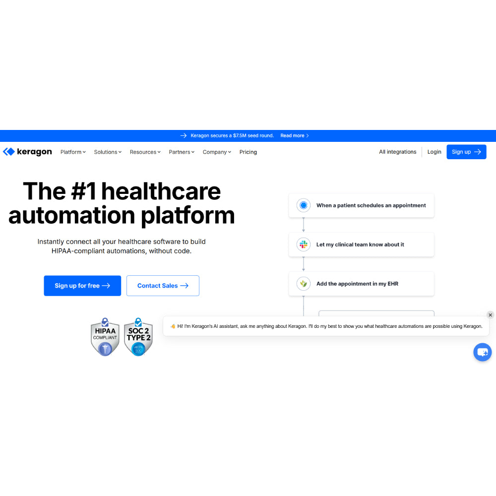 Keragon – AI-Powered Workflow Automation for Healthcare