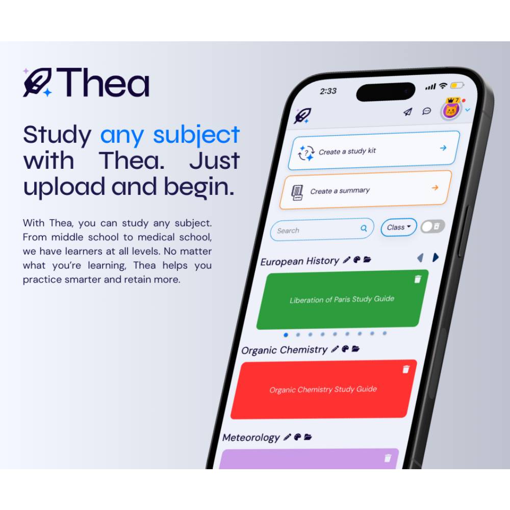 Thea — Interactive Study Assistant and Smart Revision Tool