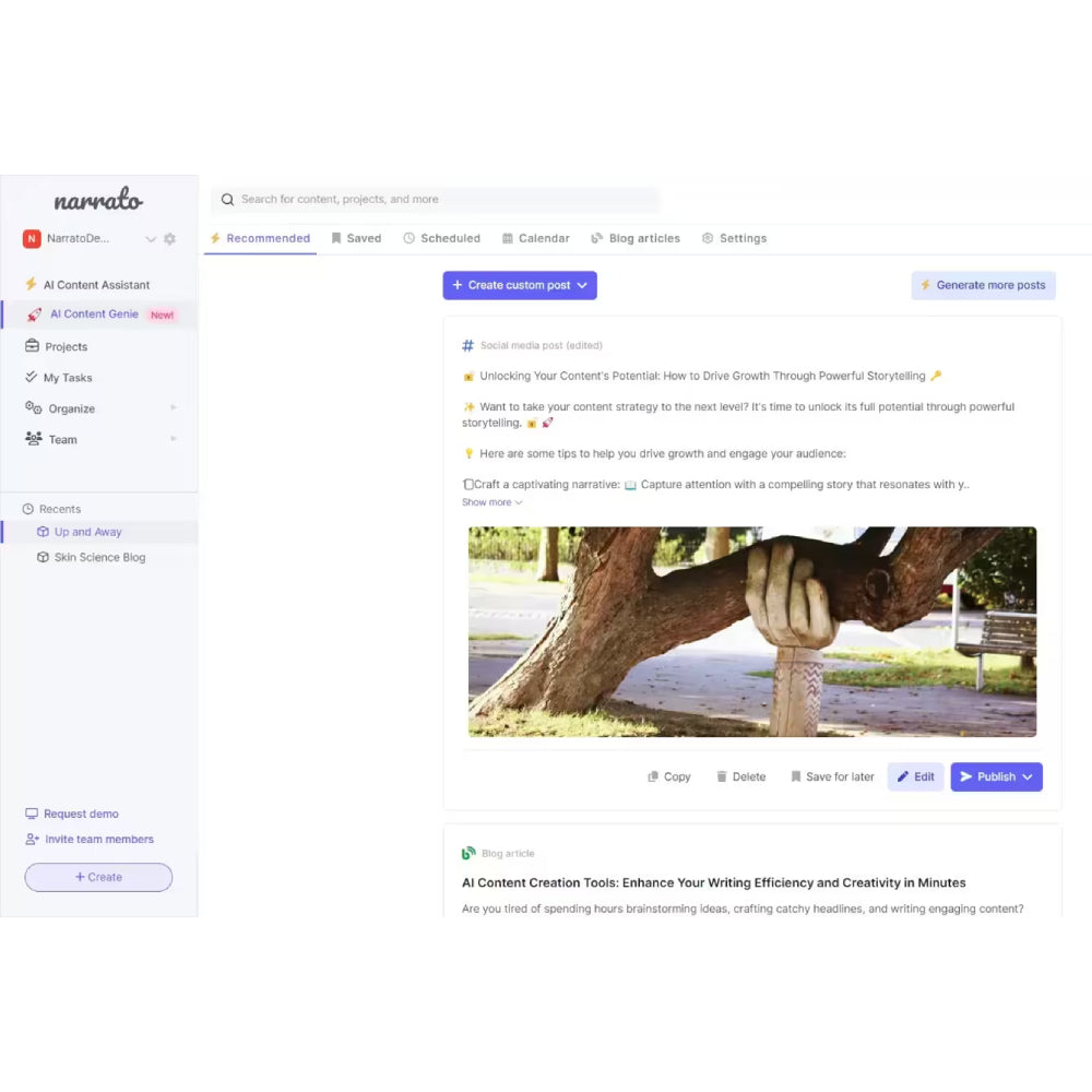 Narrato – AI-Powered Content Creation & Workflow Platform