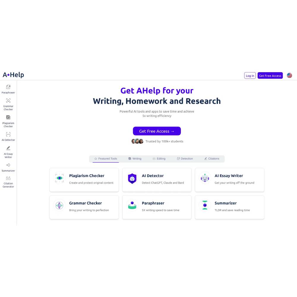 AHelp — AI Writing Support and Academic Review Platform