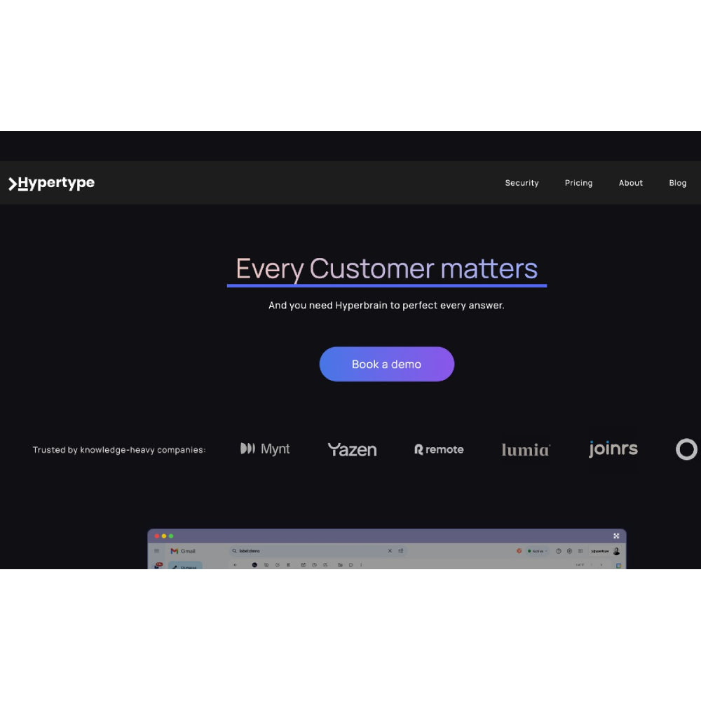 Hypertype – AI-Powered Email Assistant for Personalized Responses