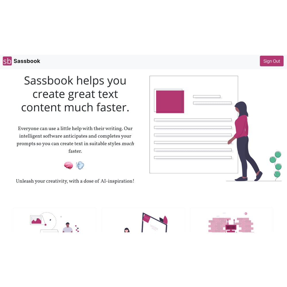 Sassbook AI Writer – AI-Powered Content Creation Assistant