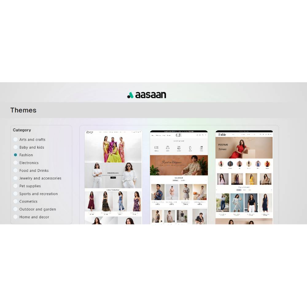 Aasaan – AI-Powered E-commerce Website and Store Builder