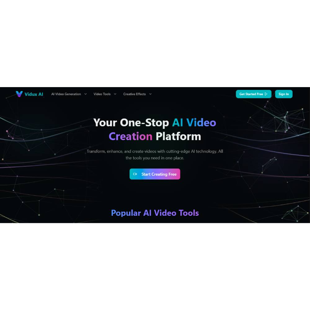 Vidux AI – All-in-One AI Video Generation & Processing Platform