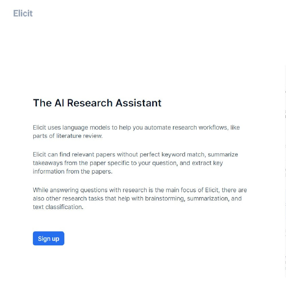 Elicit AI – AI-Powered Research Assistant for Academics & Professionals