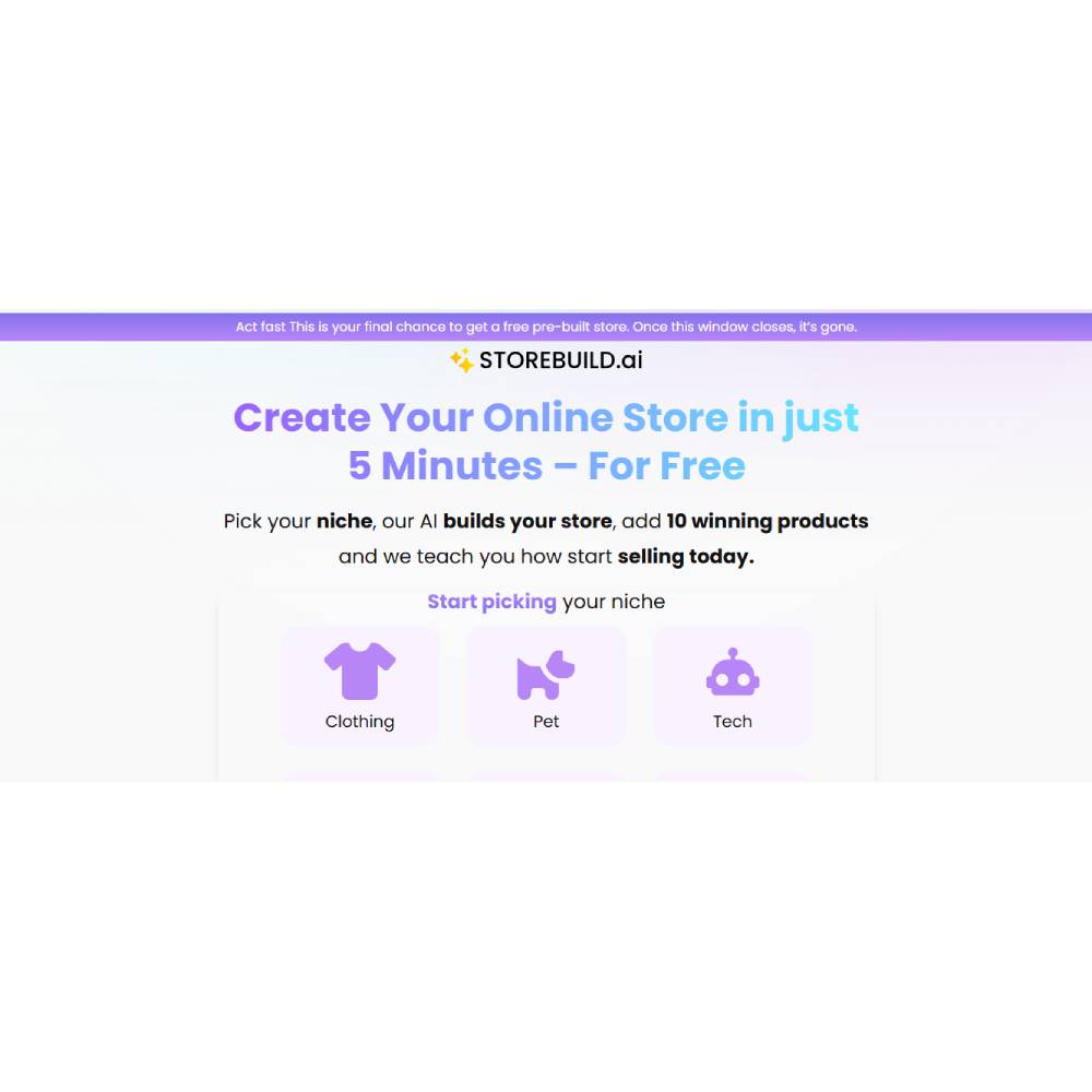 StoreBuild.ai – Build and Launch AI-Powered Online Stores Instantly