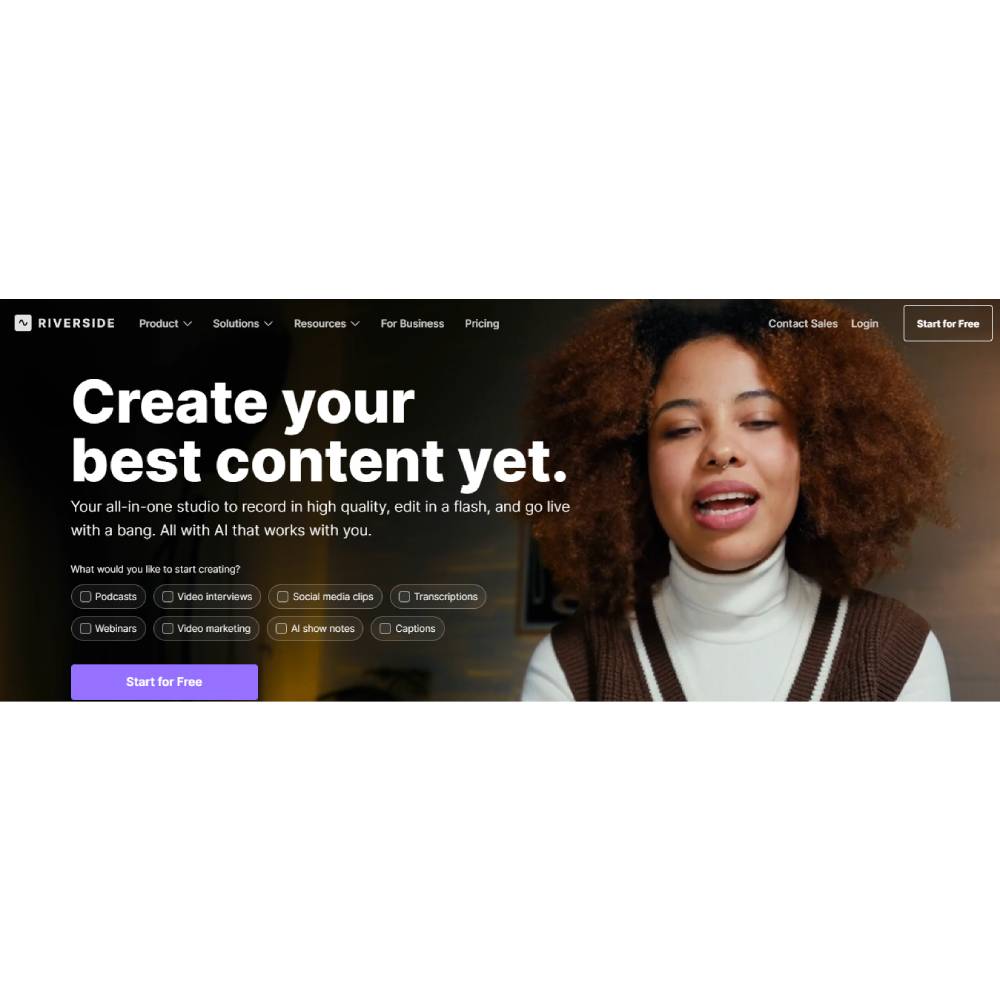 Riverside AI – High-Quality Podcast & Video Recording with AI Editing
