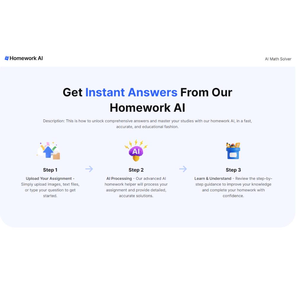 HomeworkAI — Smart Homework Help and Concept Mastery Assistant