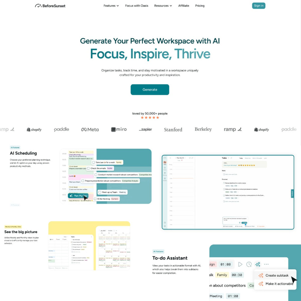 BeforeSunset AI – Personalized AI Daily Planner