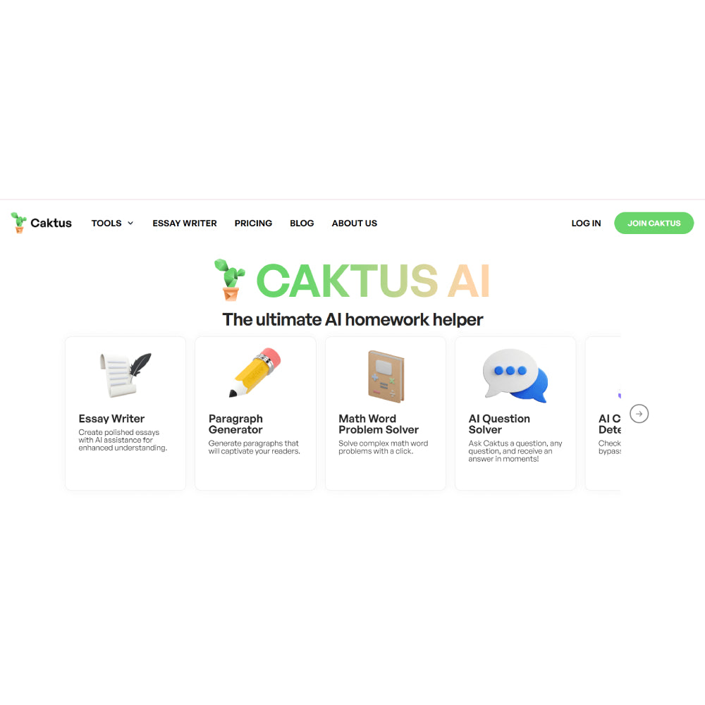 Caktus – AI Educational & Academic Support Platform