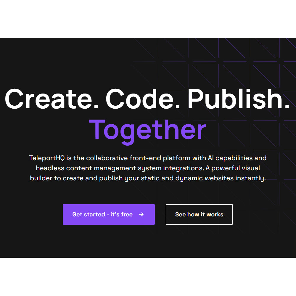 TeleportHQ – AI-Powered Design-to-Code & Website Builder