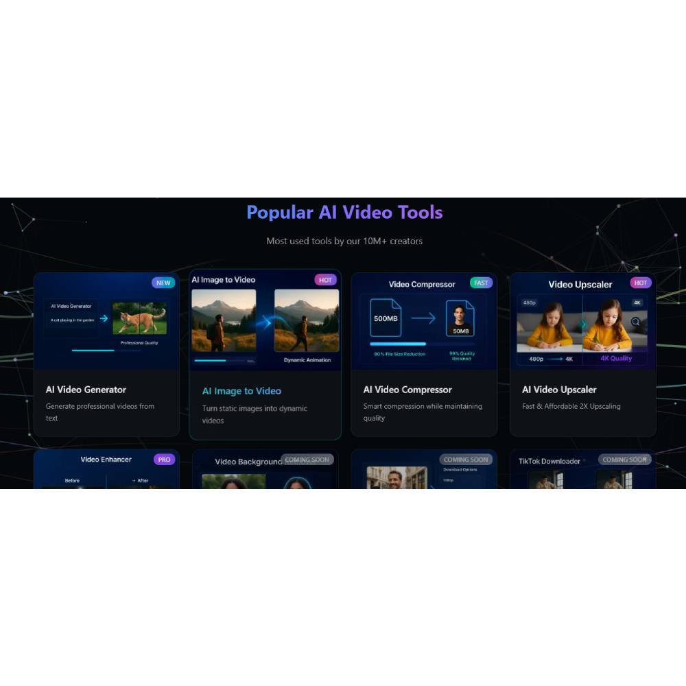 Vidux AI – All-in-One AI Video Generation & Processing Platform