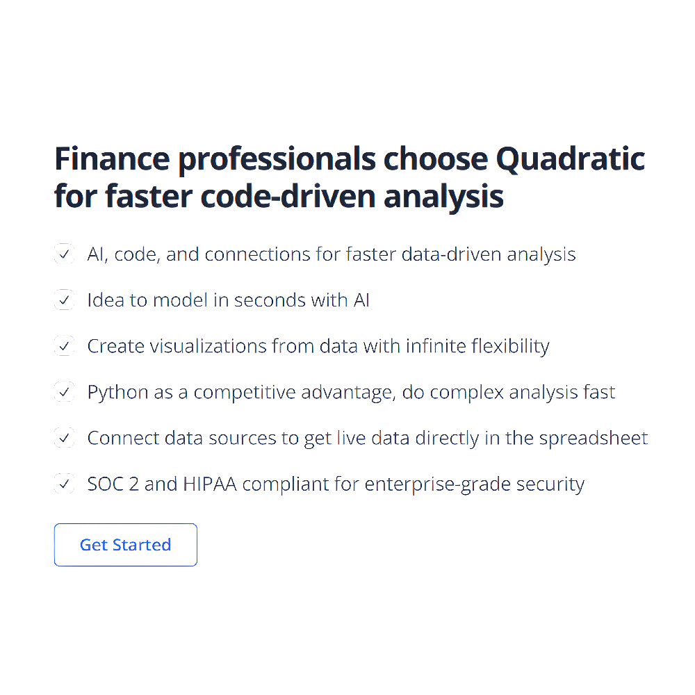 Quadratic – AI-Powered Spreadsheet Tool for Finance & Data Analysis