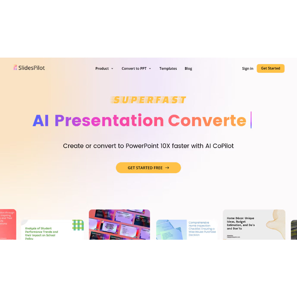 SlidesPilot — AI Presentation Generator and Converter