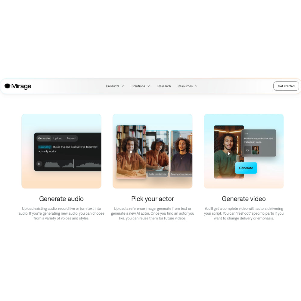 Mirage – AI-Powered Video Generation & Editing Platform