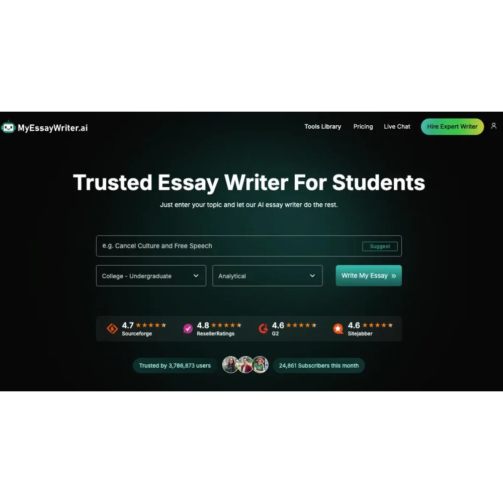 MyEssayWriter.ai – AI Writing Assistant & Essay Generator